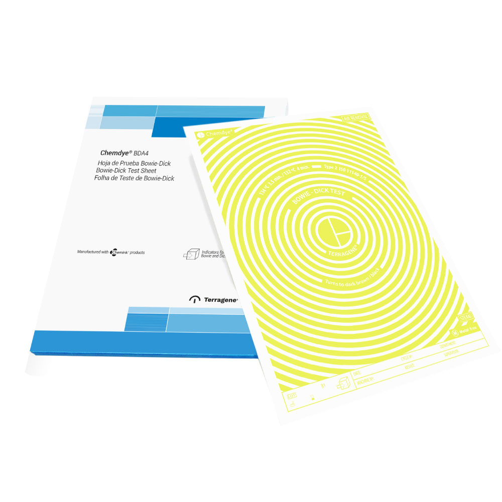 Hoja de prueba Bowie & Dick A4 (ISO 11140-5) (FDA)