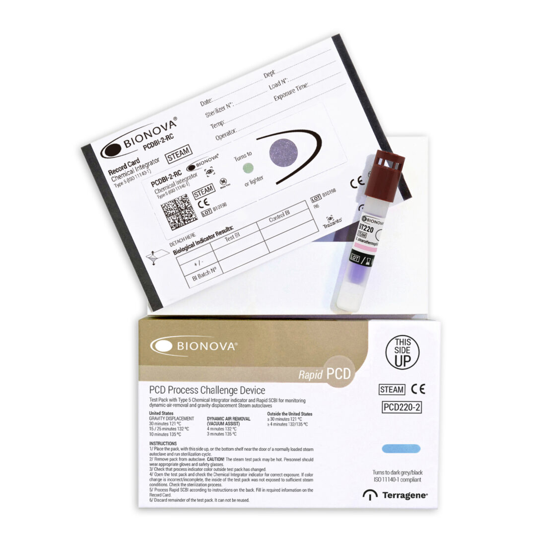 Paquete de prueba de vapor de 3h (con integrador de un punto – violeta) (FDA)