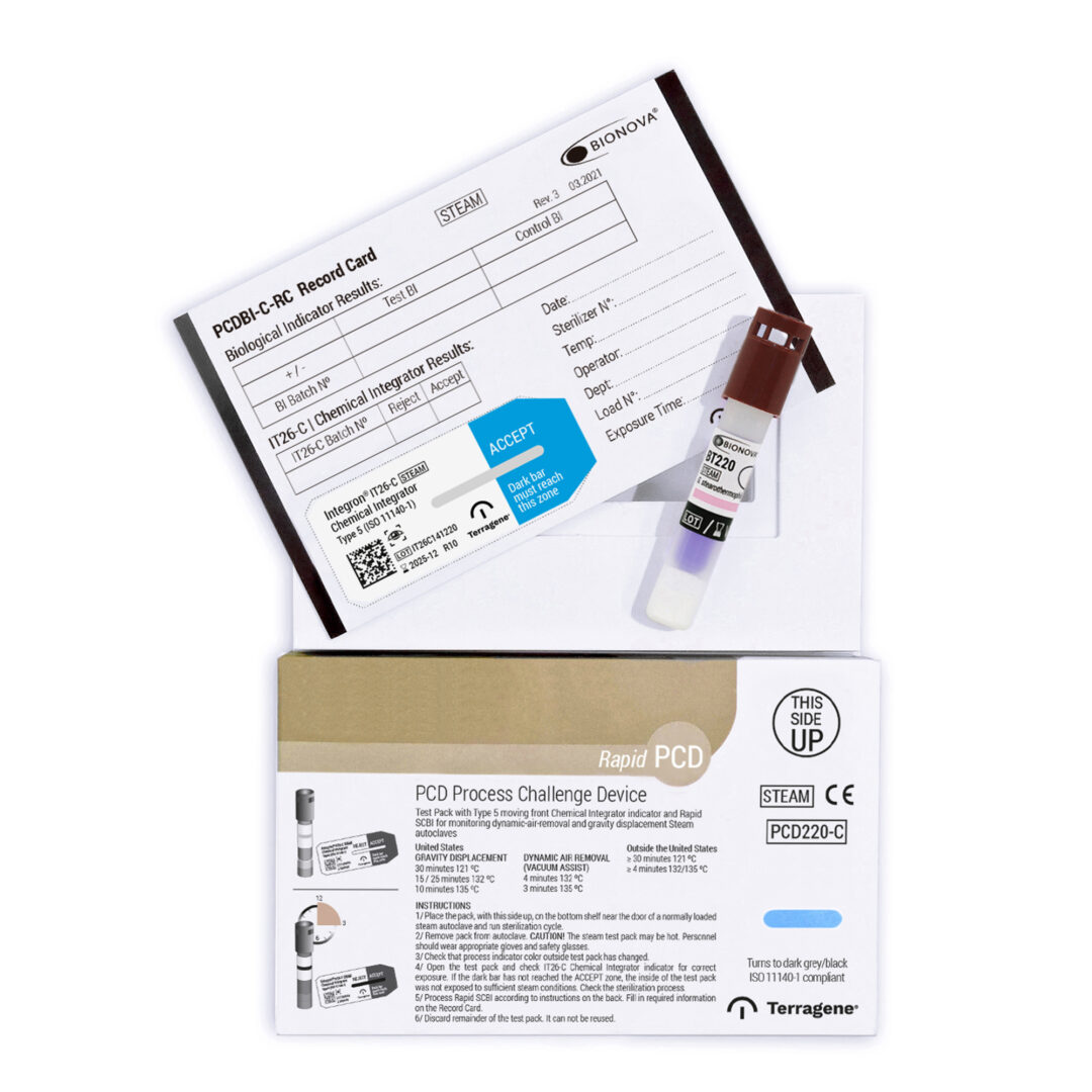 Paquete de prueba de vapor de 3h (con integrador frontal móvil) (FDA)