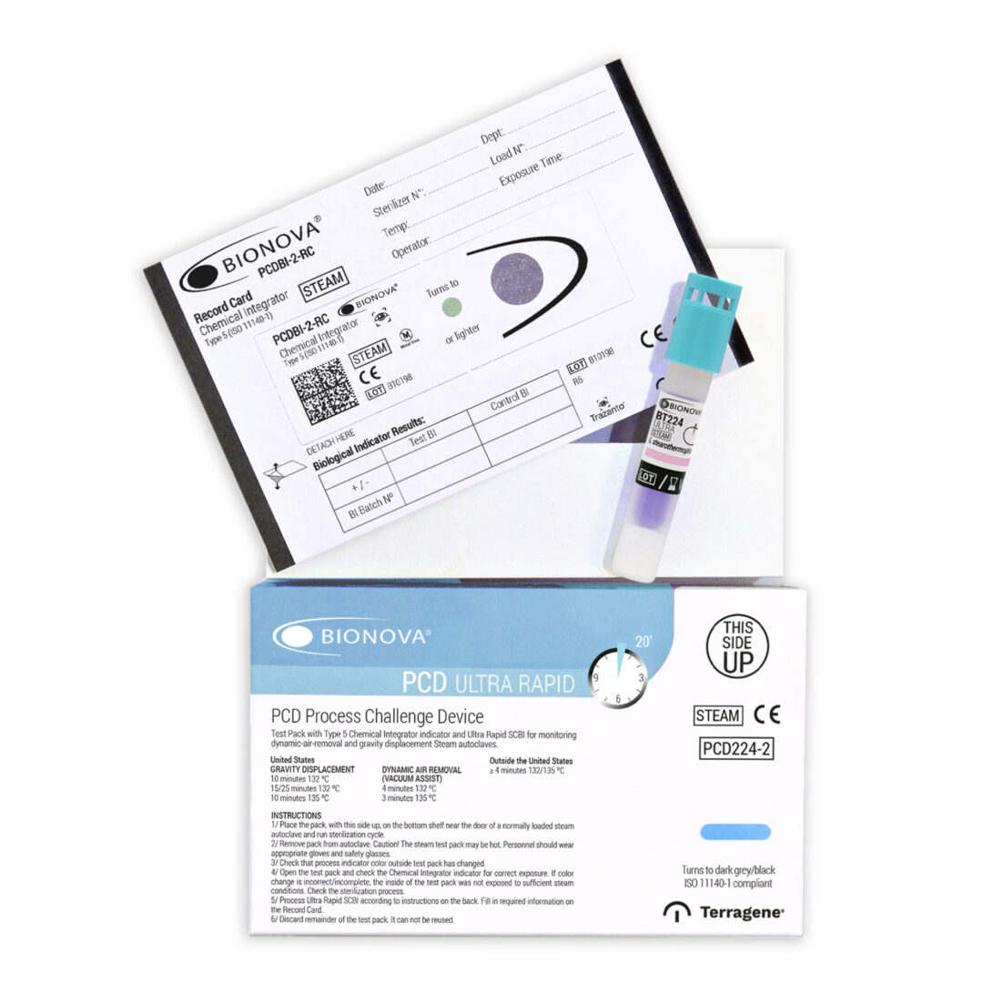 Paquete de prueba de vapor de 20 minutos (con integrador de un punto) (FDA)