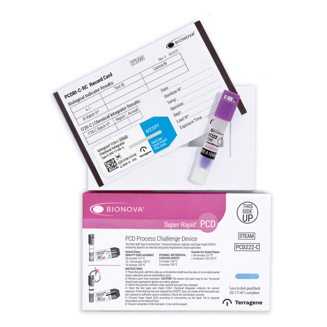 Paquete de prueba de vapor de 1h (con integrador frontal móvil) (FDA)